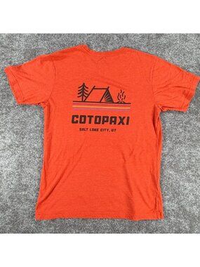 Cotopaxi Salt Lake City UT T-Shirt Mens S Orange Crew Neck Short Sleeve Comfy